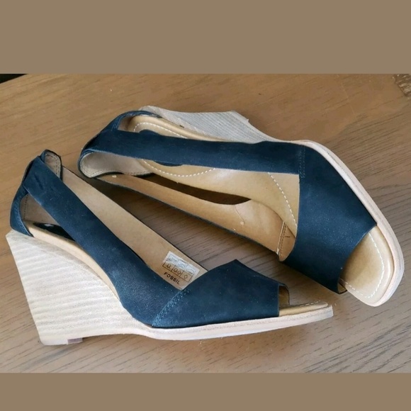 Fossil Shoes - Fossil Open Toe Wedge Cutout Casual 3.5" Heel